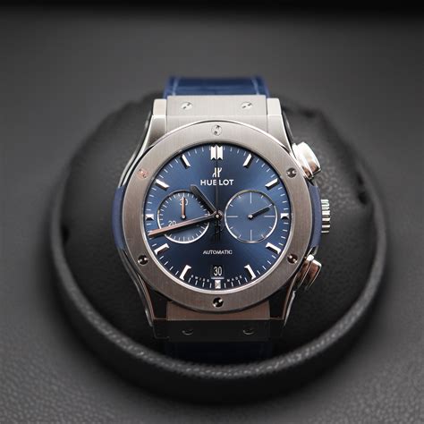 hublot blue chronograph titanium bracelet|Hublot Classic Fusion Chronograph Titanium Blue .